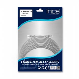INCA 10metre CAT6 Utp ICAT6-10TG Gri Patch Kablo