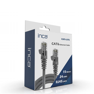INCA 15metre CAT6 Utp ICAT6-15TG Gri Patch Kablo