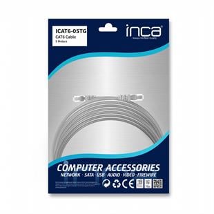 INCA 5metre CAT6 Utp ICAT6-05TG Gri Patch Kablo