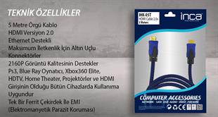 INCA IHK-05T 5 Mt 2.0V 4K& 2K & FULL HD HDMI Kablo