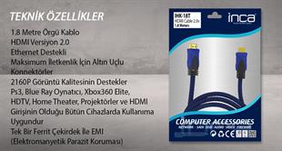 INCA IHK-18T 1.8 Mt 2.0V 4K& 2K & FULL HD HDMI Kablo