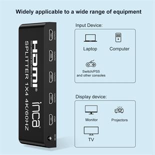 INCA IHSK-460 HDMI Switch 1 Giriş 4 Çıkışlı (4K@60Hz )