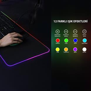 INCA IMP-022 RGB Siyah Gaming Mouse Pad (770x295x3mm)