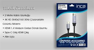INCA ITCH-02TX 2 Mt TYPE-C TO HDMI Kablo