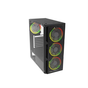 IROMX SPACE BTX-65G 650W 80+ 4x RAINBOW FIXED LED FAN ATX 2xUSB3.0 SİYAH KASA