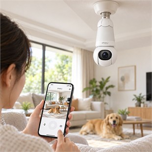 Imou IPC-S6DP-5M0WEB Bulb Cam Renkli Gece Görüş İki Yönlü Konuşma Siren Wifi 5MP E27 Ampul Duy Tipi Kamera