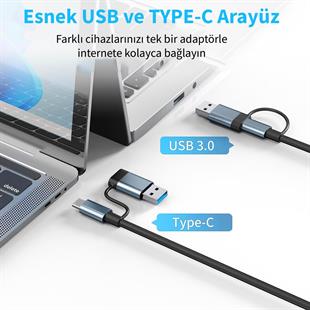 Inca IUTP-03T USB3.0+Tip-C=>Gigabit RJ45+3*USB3.0