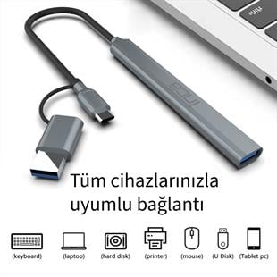 Inca IUTP-06T 15cm Tip-C+USB=>1*USB3.0+2*USB2.0+