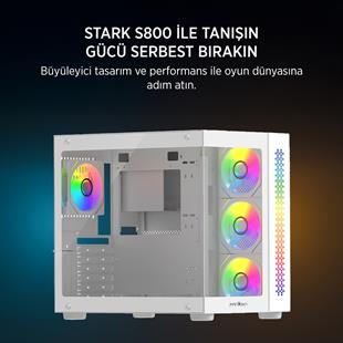 JAMES DONKEY STARK S800 4X ARGB 750W WHITE KASA