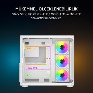 JAMES DONKEY STARK S800 4X ARGB 750W WHITE KASA