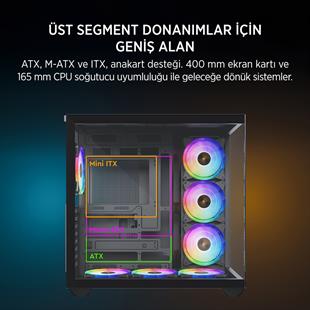 JAMES DONKEY STARK S801 7X ARGB 650W GAMING CASE BLACK