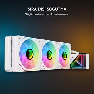 James Donkey Lugis JDC360 ARGB 360mm Beyaz Sıvı İşlemci Soğutucu AM5 ve LGA1700 Uyumlu