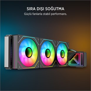 James Donkey Lugis JDC360 ARGB 360mm Siyah Sıvı İşlemci Soğutucu AM5 ve LGA1700 Uyumlu
