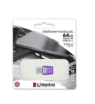 KINGSTON 256GB TypeC microDUO 3.0 Usb Bellek DTDUO3CG3/256GB