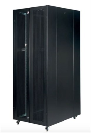 LANDE LN-HL-42U80100-BL-BAAA 42U 80X100 Dikili Tip Boş Kabinet Ön Arka Kapak Perfore