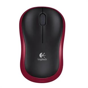 LOGITECH M185 Kablosuz Siyah/Kırmızı Mouse (910-002237)