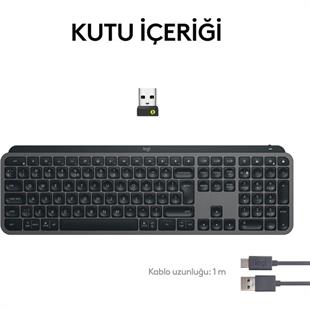 LOGITECH MX Keys S Kablosuz Q Trk Siyah Klavye (920-011594)
