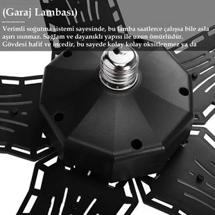 Ledx Ayarlanabilir Açılı 5 Kanatlı 148 Smd Ledli Galaxy Projektör Işığı 60W 6600 Lumen E27 32cm Çap