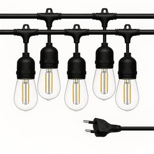 Ledx KB00001 5li E27 Duy Sıralı 5 Metre Lamba Kablosu (5 Adet Duy İçerir)