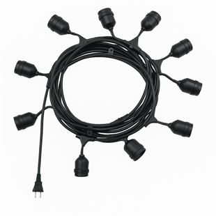 Ledx KB00002 10lu E27 Duy Sıralı 10 Metre Lamba Kablosu (10 Adet Duy İçerir)