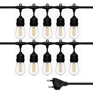 Ledx KB00002 10lu E27 Duy Sıralı 10 Metre Lamba Kablosu (10 Adet Duy İçerir)
