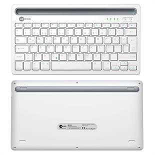 Lenovo Lecoo BK100 Bluetooth V3.0 Çoklu Cihaz Uyumlu Şarj Edilebilir Kablosuz Beyaz Türkçe Q Klavye