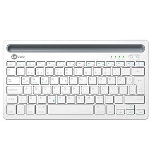 Lenovo Lecoo BK100 Bluetooth V3.0 Çoklu Cihaz Uyumlu Şarj Edilebilir Kablosuz Beyaz Türkçe Q Klavye