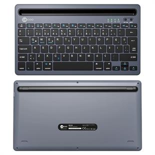 Lenovo Lecoo BK100 Bluetooth V3.0 Çoklu Cihaz Uyumlu Şarj Edilebilir Kablosuz Gri Türkçe Q Klavye