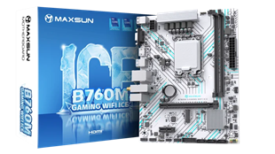MAXUN B760M GAMING WIFI ICE DDR4 HDMI PCIE 4.0 1700p mATX BEYAZ