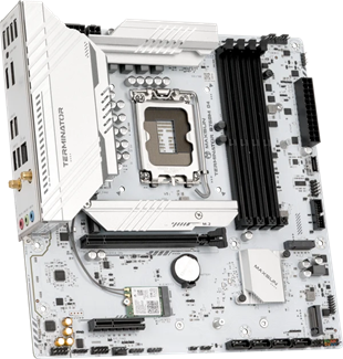 MAXUN TERMINATOR B760M-D4-ICE DDR4 HDMI-DP PCIE 5.0 1700p mATX BEYAZ