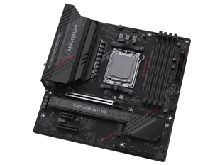 MAXUN TERMINATOR B850M DARK WIFI6 DDR5 HDMI-DP TYPEC PCIE 5.0 AM5 mATX