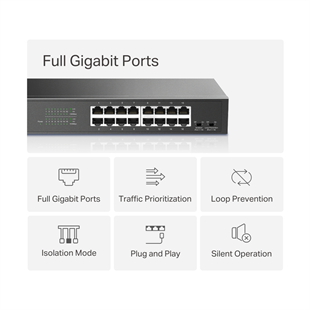 MERCUSYS 16poırt Gigabit Yönetilemez Switch MS116GS