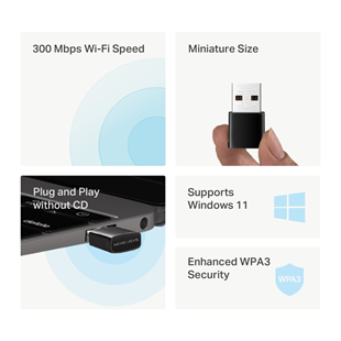 MERCUSYS MA12N NANO N300 Usb Kablosuz Ağ Adaptörü