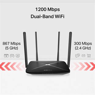 MERCUSYS MB430-DSL WIFI5 AC1200 Çift Bant VDSL Modem Router