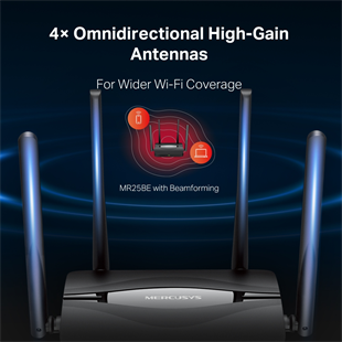 MERCUSYS MR25BE Wıfı7 BE3600 Dual Band Router