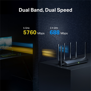 MERCUSYS MR37BE WIFI7 BE6500 Çift Bant Router
