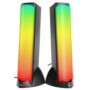 MIKADO MD-183 2.0 3W*2 Bluetooth Siyah RGB Aydınlatmalı USB + 3.5mm USB 5V Speaker Hoparlör