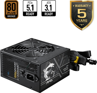 MSI 750W 80+ BRONZE MAG FORGE 121A B75 PCIE5 II Gaming Mid-Tower PC Kasası
