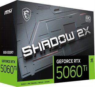 MSI 8GB RTX5060TI 8G SHADOW 2X OC PLUS GDDR7 HDMI-DP PCIE 5.0