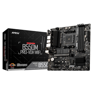MSI B550M PRO-VDH DDR4 M2 PCIe NVME HDMI DP PCIe 16X v4.0 AM4 mATX