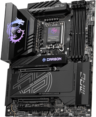MSI MPG Z890 CARBON WIFI-7 DDR5 HDMI DP PCIE 5.0 1851p ATX