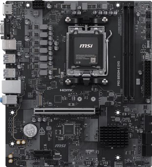 MSI PRO B850M-E EVO DDR5 HDMI-DP PCIE 5.0 AM5 mATX
