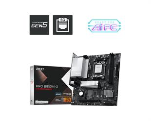 MSI PRO B850M-G M5 DDR5 8200MHZ(OC) HDMI DP 2X M.2 USB 10GBS 5G LAN MATX
