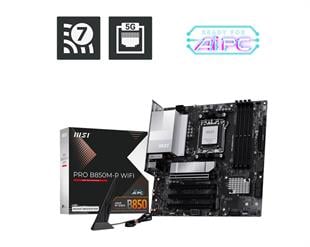 MSI PRO B850M-P WIFI DDR5 AM5 8200MHZ(OC) HDMI DP 3X M.2 USB 10GBS 5G LAN WI-FI 7 MATX