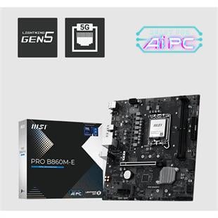 MSI PRO B860M-E DDR5 9066MHZ 1XHDMI 1XDP 2XM.2 USB MATX 1851P(INTEL ULTRA PROCESSORS SERIES 2)