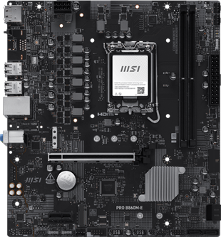 MSI PRO B860M-E DDR5 HDMI-DP PCIE 5.0 1851p mATX