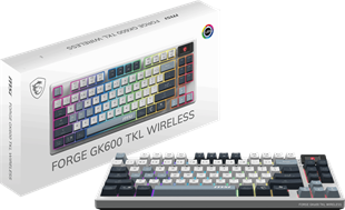 MSI Q TR GG Forge GK600 TKL Sky Switch Mekanik Beyaz Oyuncu Klavyesi