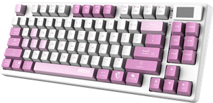 MSI Q TR GG Forge GK600 TKL Violet Switch Mekanik Beyaz/Mor Oyuncu Klavyesi