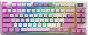MSI Q TR GG Forge GK600 TKL Violet Switch Mekanik Beyaz/Mor Oyuncu Klavyesi