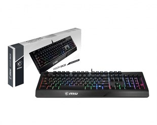 MSI Q TR Vigor GK20 RGB Ledli Sessiz Membran Siyah Oyuncu Klavyesi